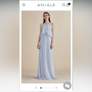 Nouvelle Amsale bridesmaid dress, color ‘slate’, style ‘Cait’, size small